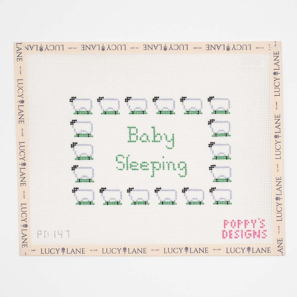 Baby Sleeping Sheep Canvas - Poppy's Designs Needlepoint