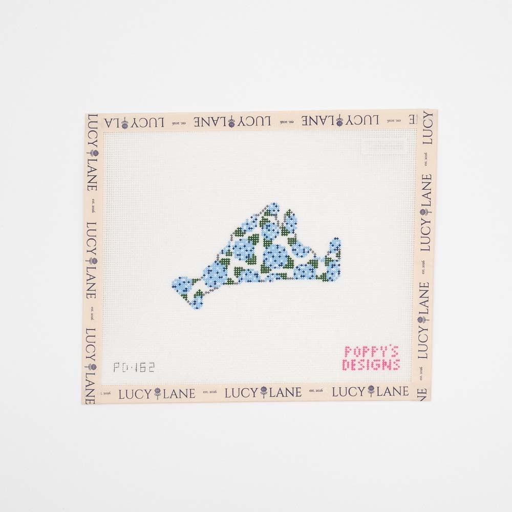 Martha's Vineyard Hydrangea Canvas - Poppy's Designs Needlepoint
