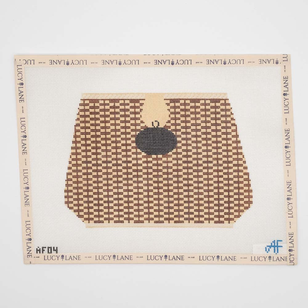 Large Nantucket Basket with Black Oval - Stitch Style