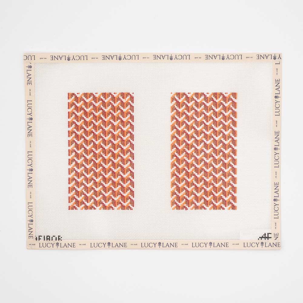 Y Pattern Clutch Canvas - Orange - Stitch Style