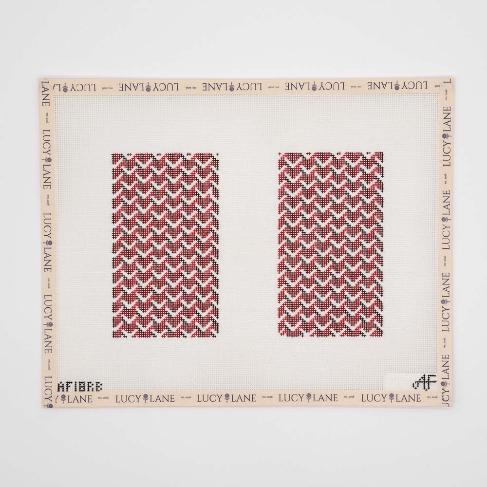 Y Pattern Clutch Canvas - Red - Stitch Style