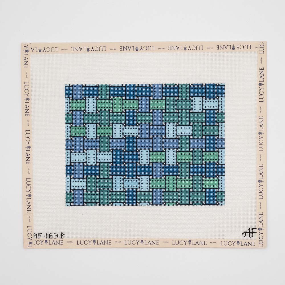 Ribbon Clutch Canvas Blue Haze - Stitch Style