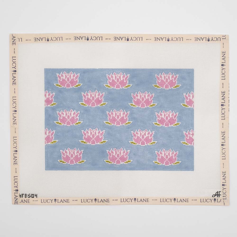 Lotus Clutch Canvas - Periwinkle - Stitch Style
