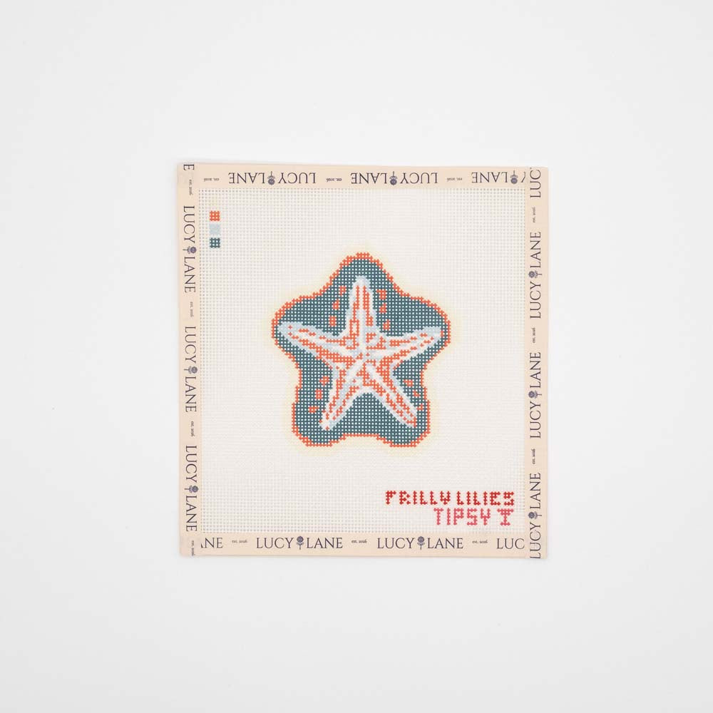 Frilly Lillies Starfish Canvas - Threaded & Tipsy x Frilly Lillies