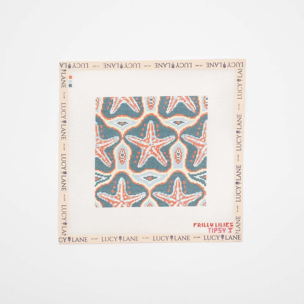 Frilly Lillies Starfish Pattern Canvas - Threaded & Tipsy x Frilly Lillies