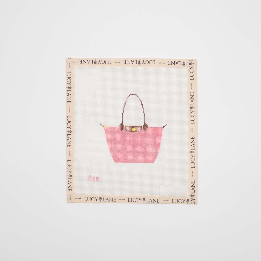 Longchamp Tote Bag Canvas - Pink - Needlepoint & Co