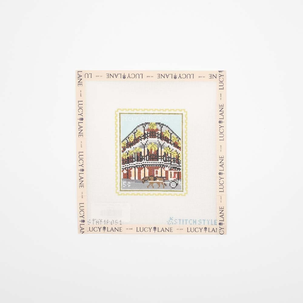New Orleans Travel Stamp Canvas - Stitch Style