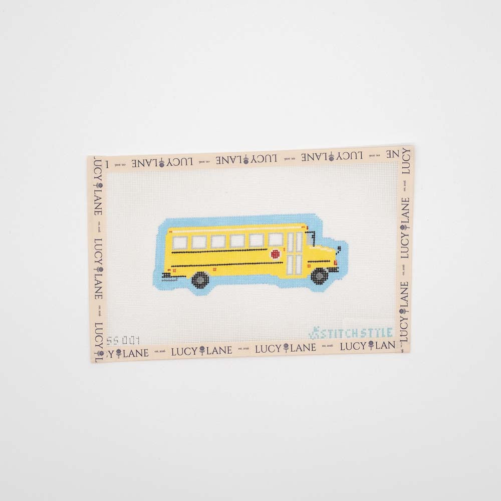 School Bus Canvas- Stitch Style
