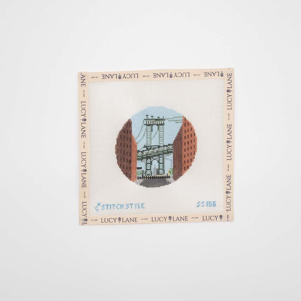 New York Manhattan Bridge Canvas - Stitch Style