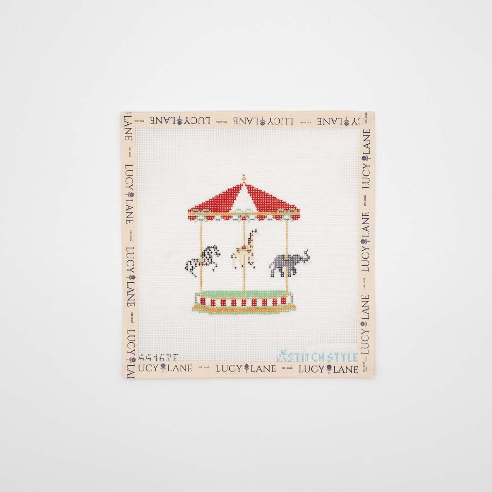 Circus Carousel Canvas - Stitch Style