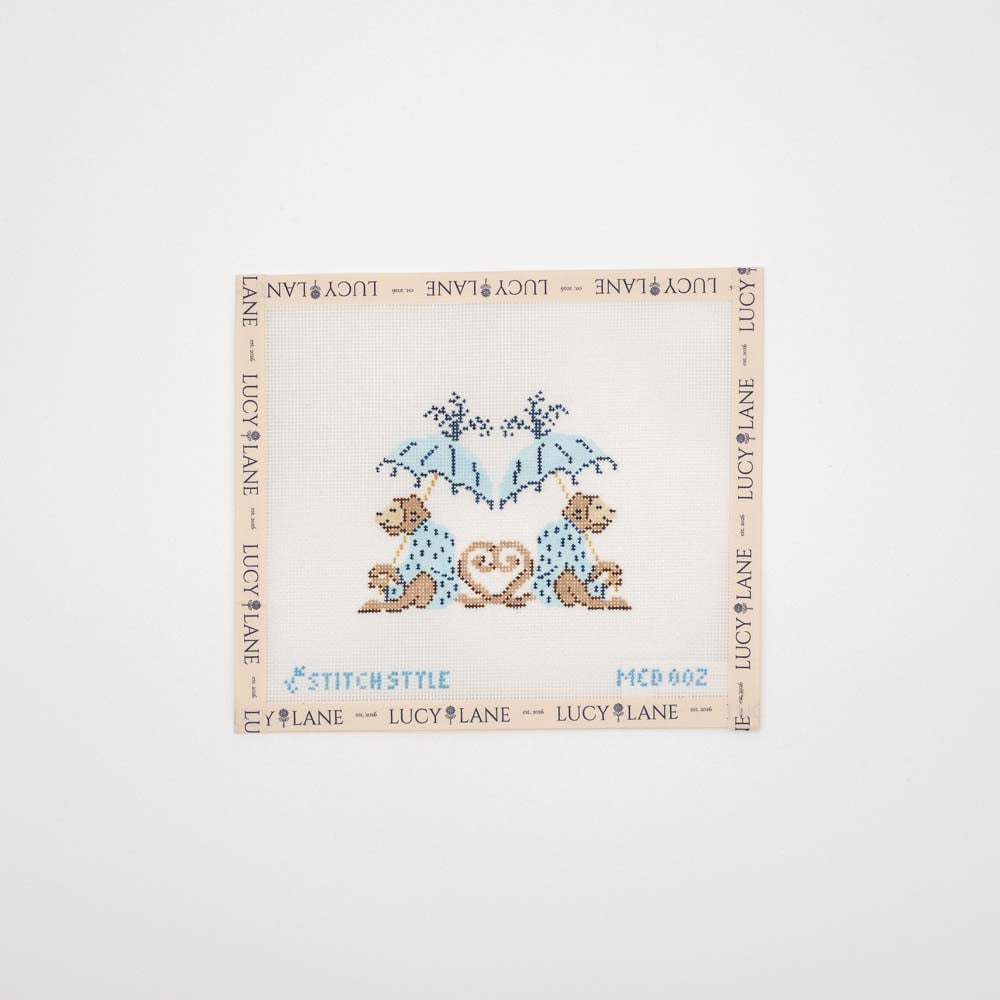 Monkeys with Parasols Canvas - Stitch Style