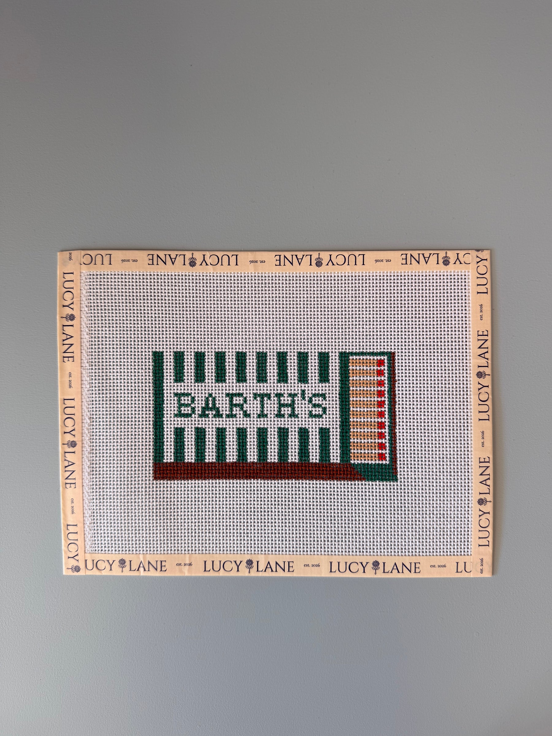 Barth's Matchbox Canvas - Lucy Lane Needlepoint