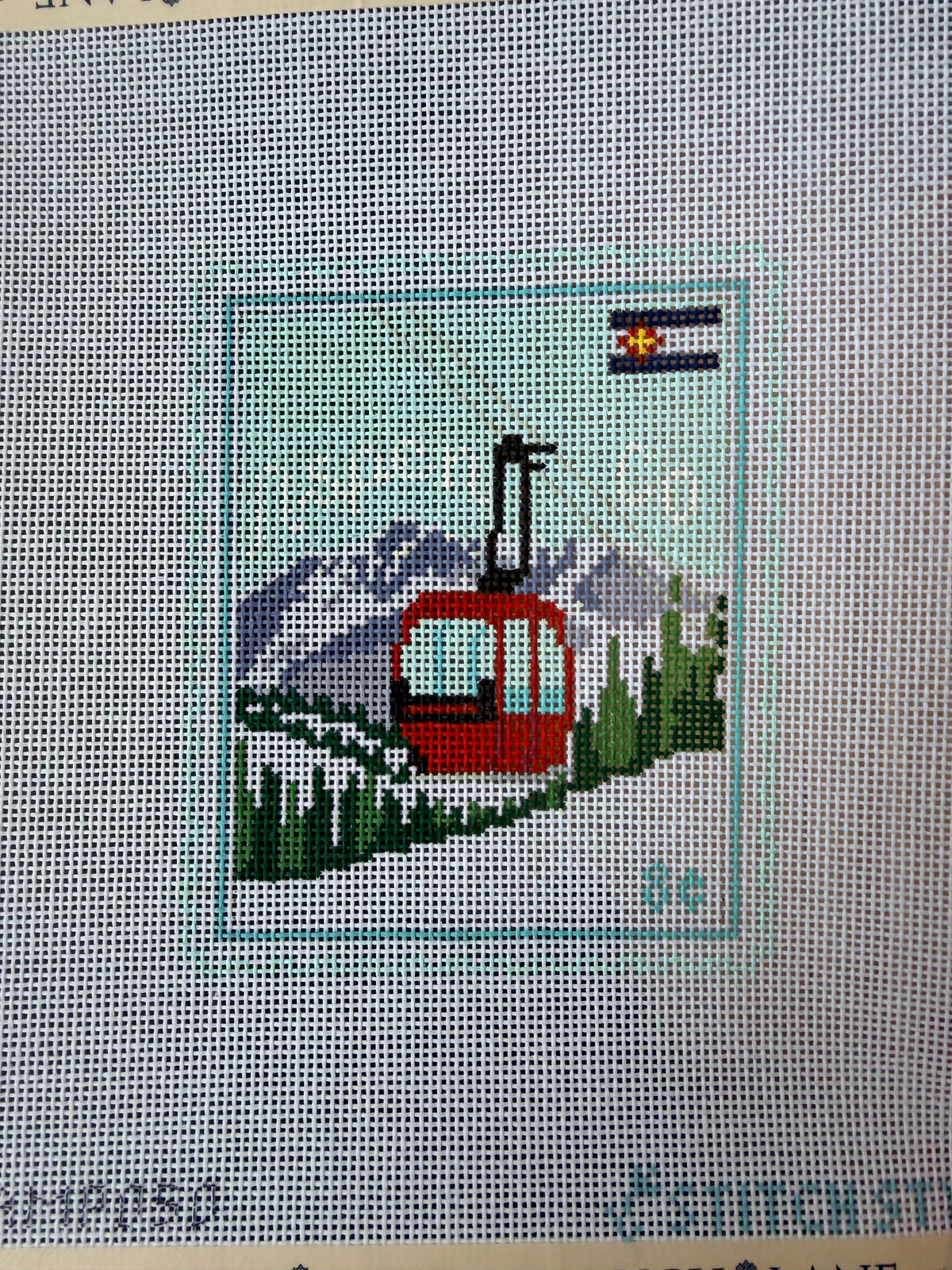Aspen Colorado Travel Stamp - Stitch Style