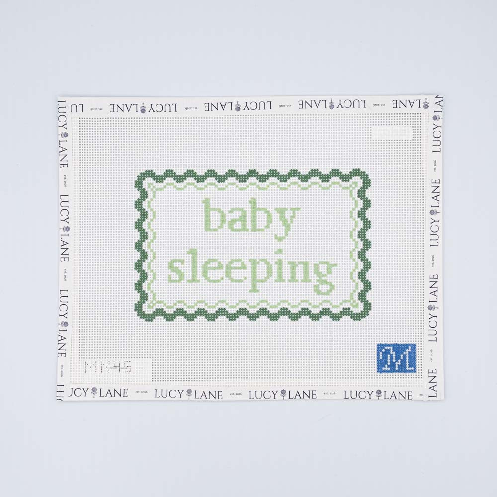 Baby Sleeping Canvas - Green - Maura Nolan Designs