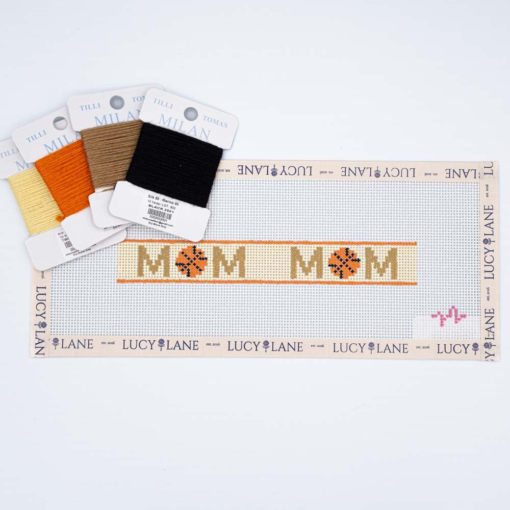 Basketball Mom Key Fob - Code Threaded Needlepoint