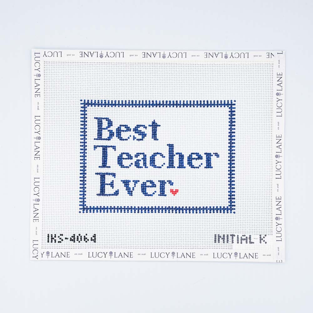 Best Teacher Ever Canvas - Initial K Studio