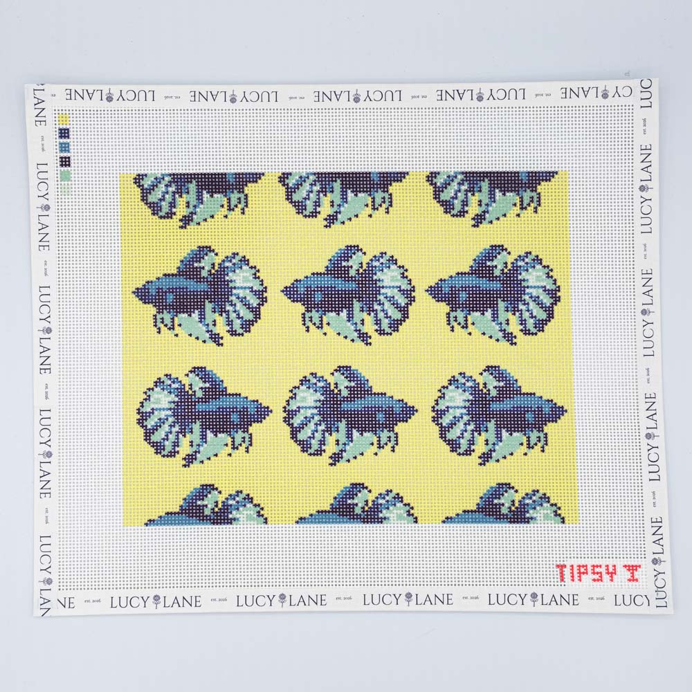 Blue Beta Canvas - Threaded & Tipsy