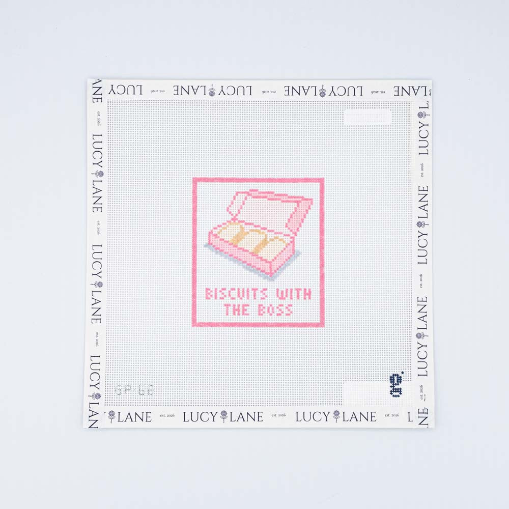 Biscuits With The Boss Canvas - Goodpoint Needlepoint