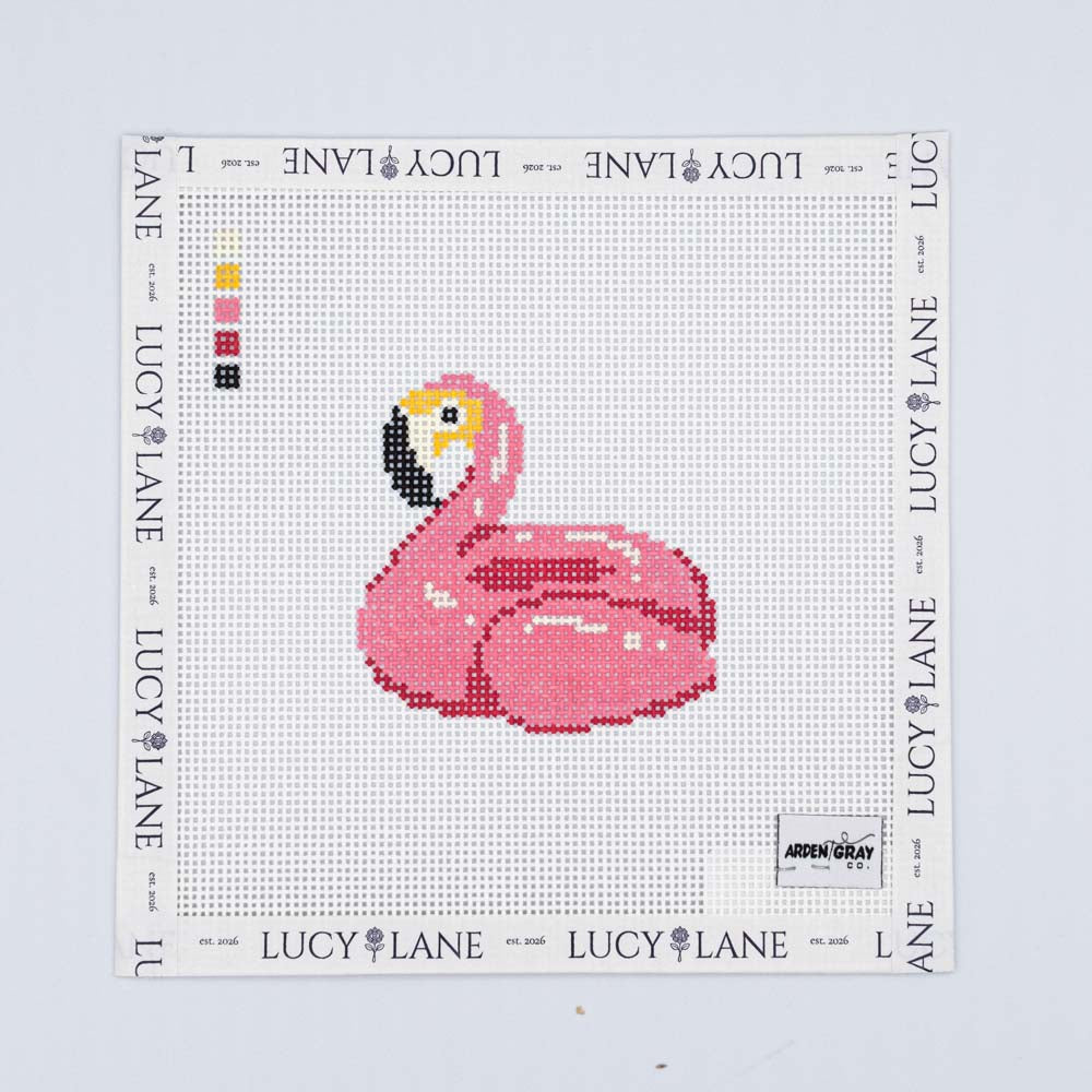 Flamingo Floatie Canvas - Arden Gray Co