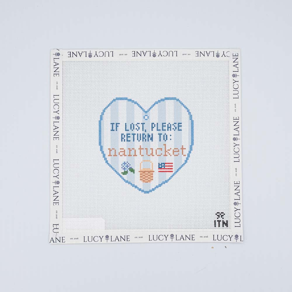 If Lost Return to Nantucket Canvas - Ivy Thread Needlepoint
