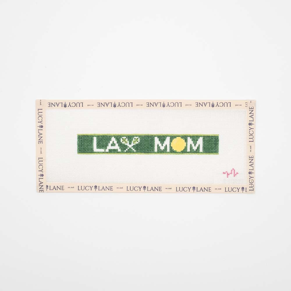 LAX Mom Key Fob - Code Threaded Needlepoint