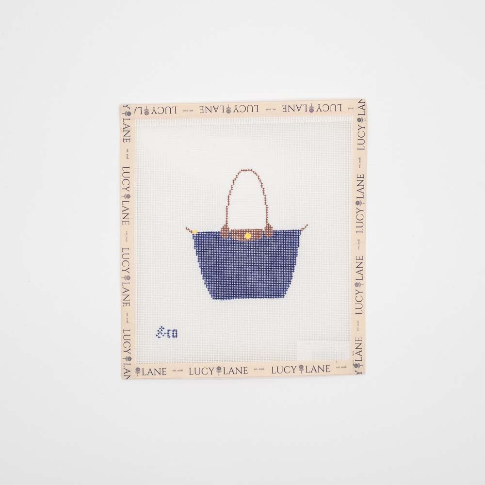 Longchamp Tote Bag Canvas - Navy - Needlepoint & Co