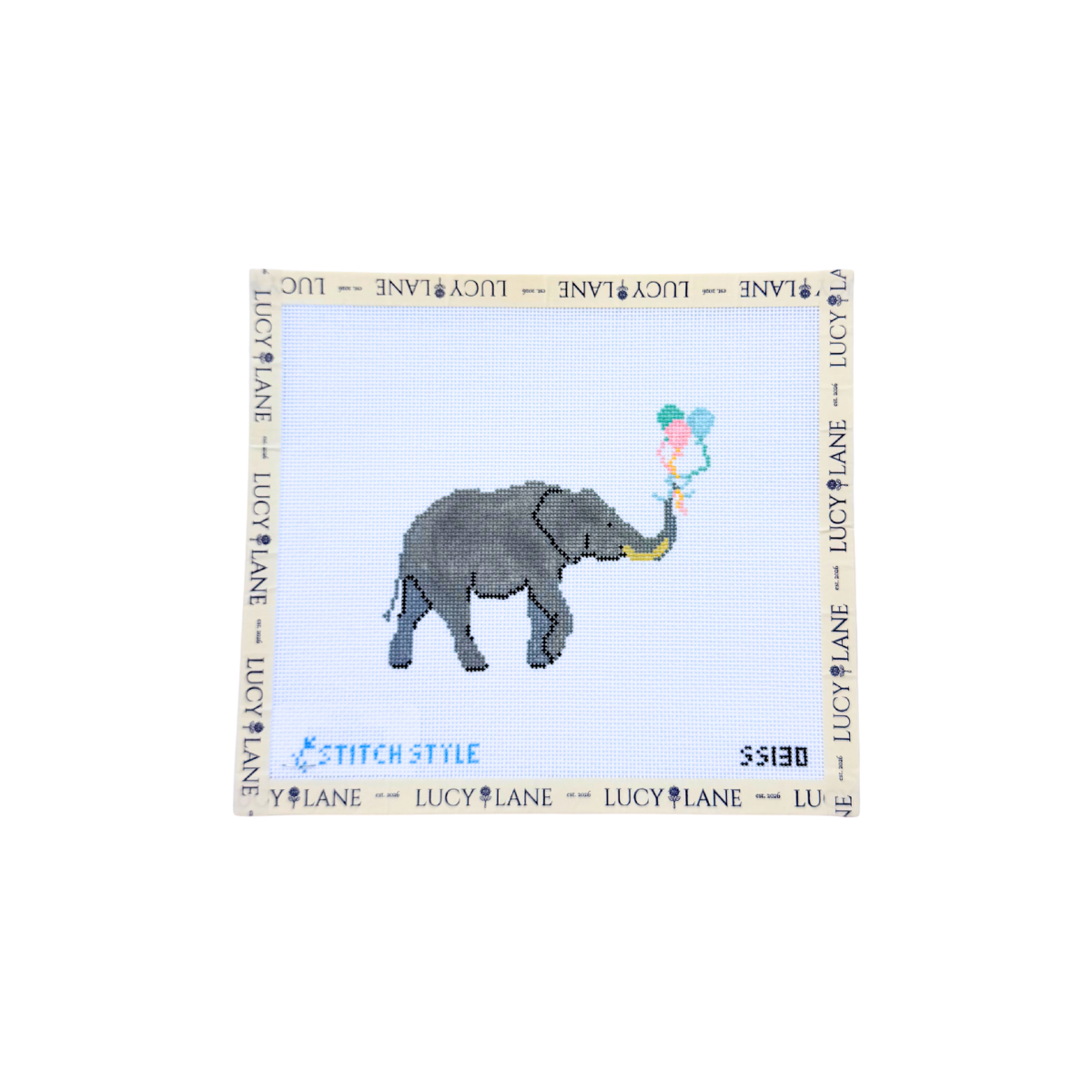 Baby Elephant with Balloons with Stitch Guide - Stitch Style