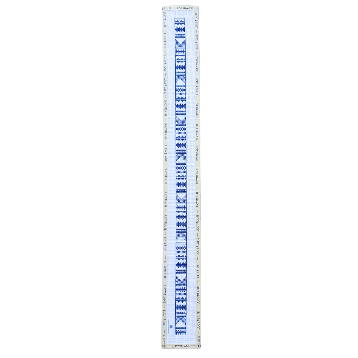 Geo Blue Belt Canvas - Little Stitches Needleworks