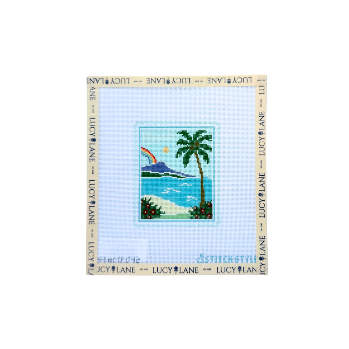 Hawaii Travel Stamp - Stitch Style