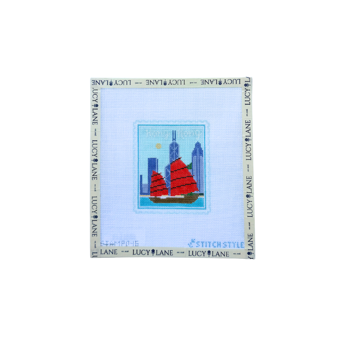Hong Kong Travel Stamp - Stitch Style