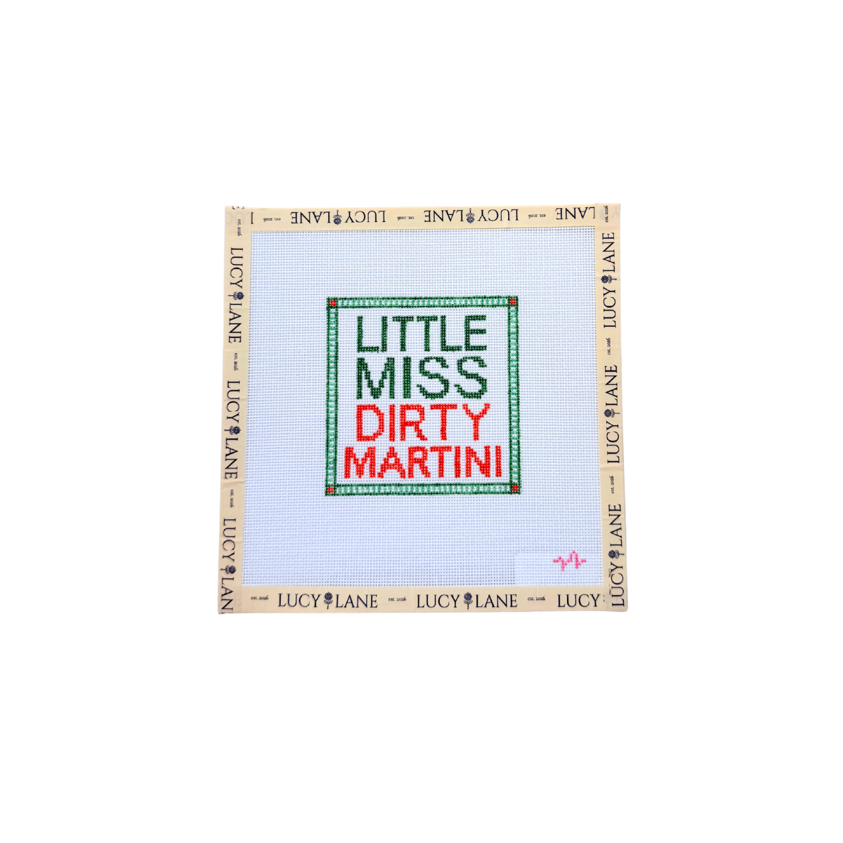 Little Miss Dirty Martini Canvas - Code Thread Needlepoint