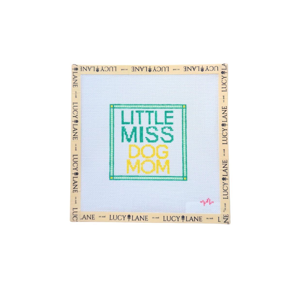Little Miss Dog Mom Canvas - Code Thread Needlepoint