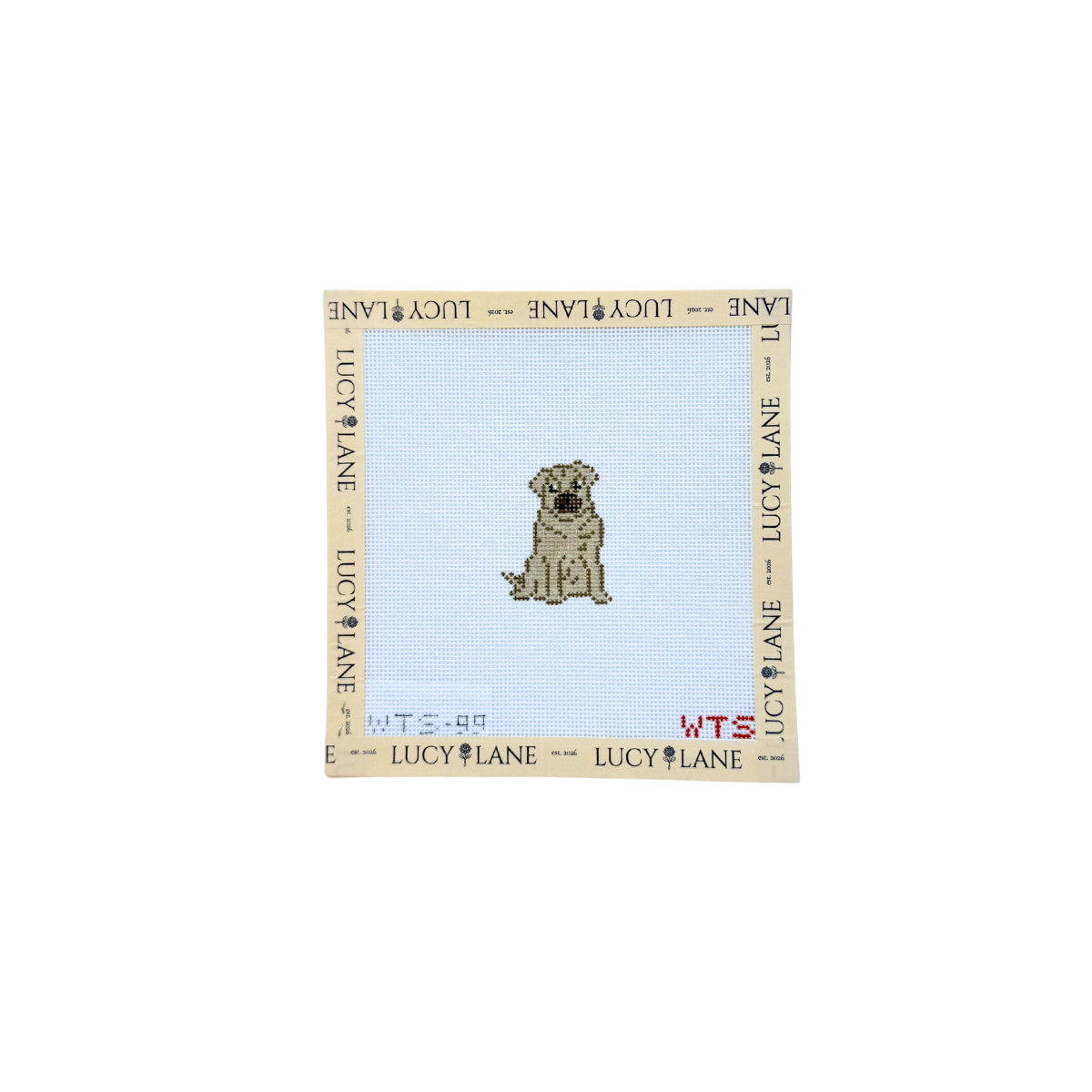 Mini Pug Canvas - What's the Stitch