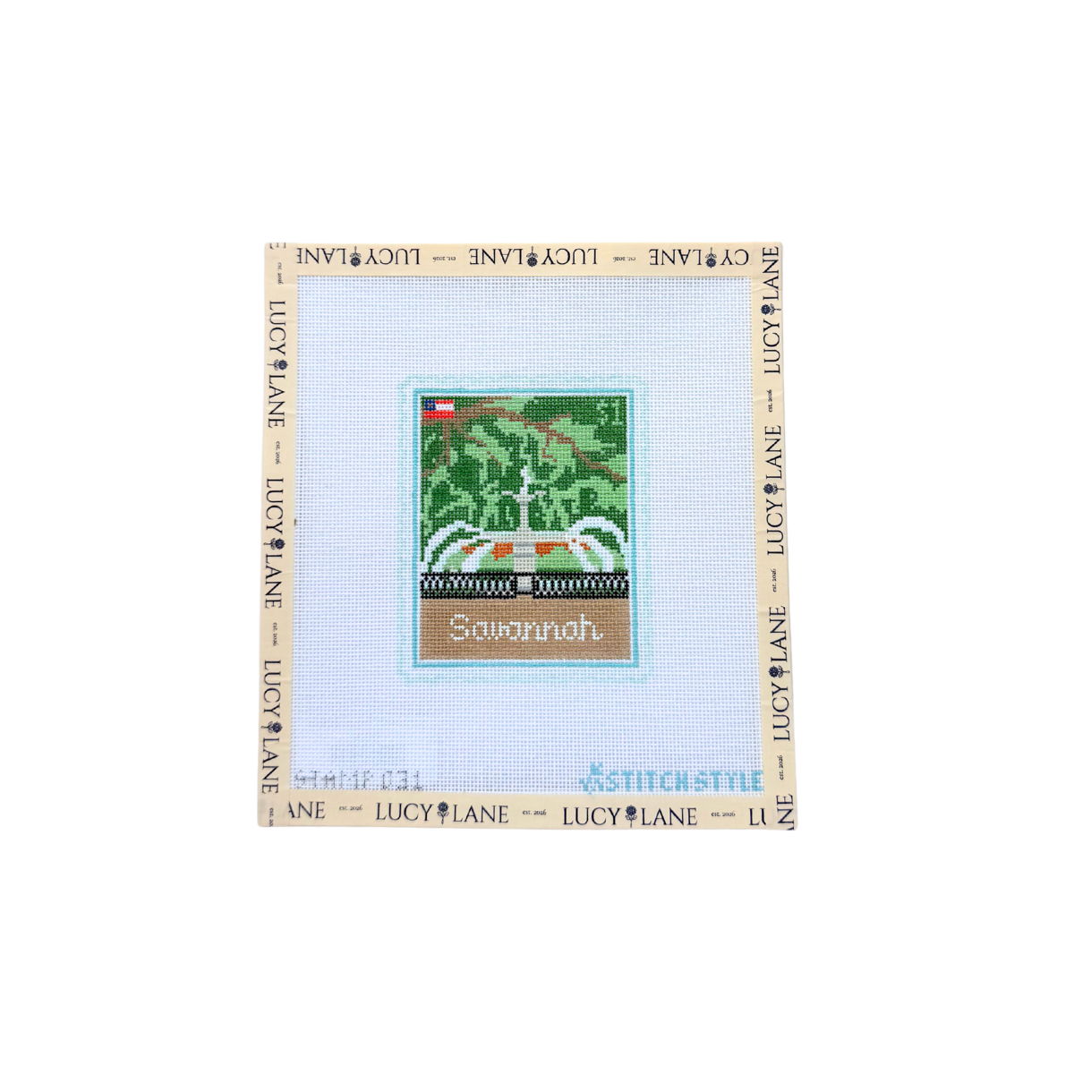 Savannah Travel Stamp - Stitch Style