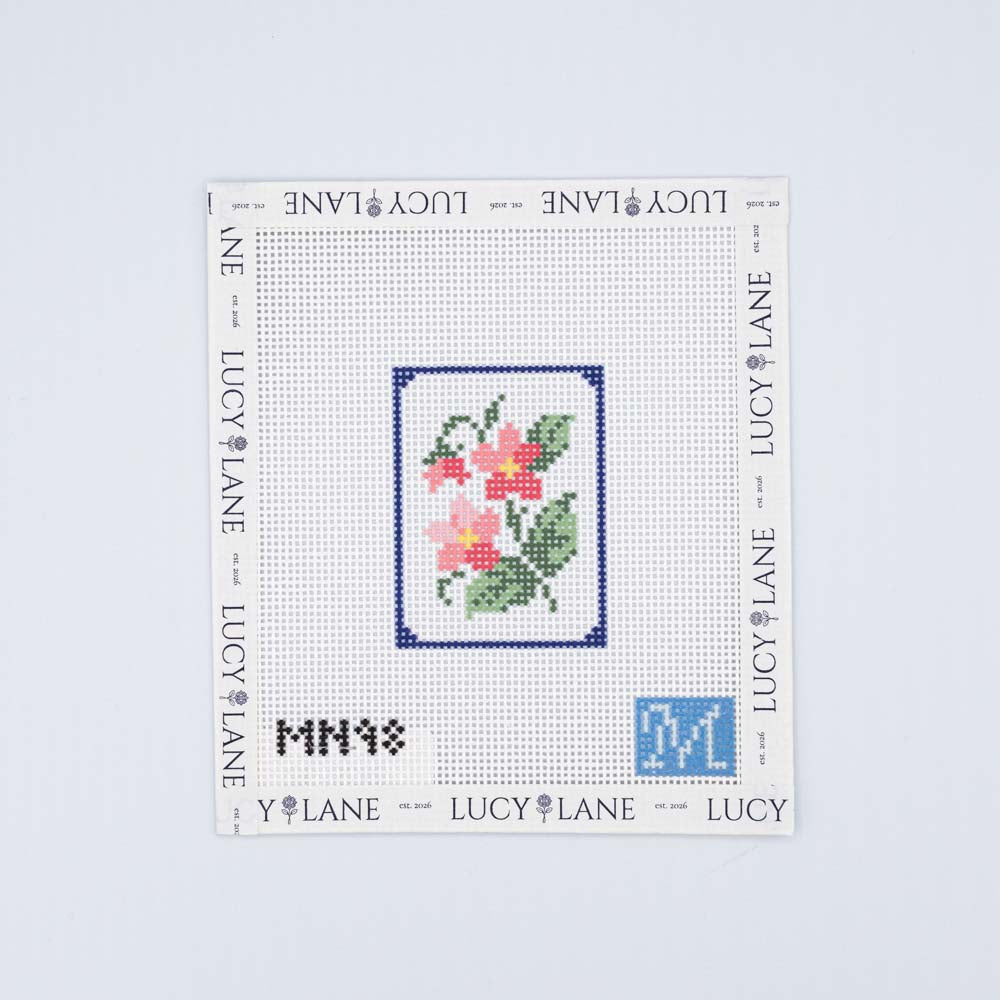 Flower Mahjong Tile Canvas - Maura Nolan Designs