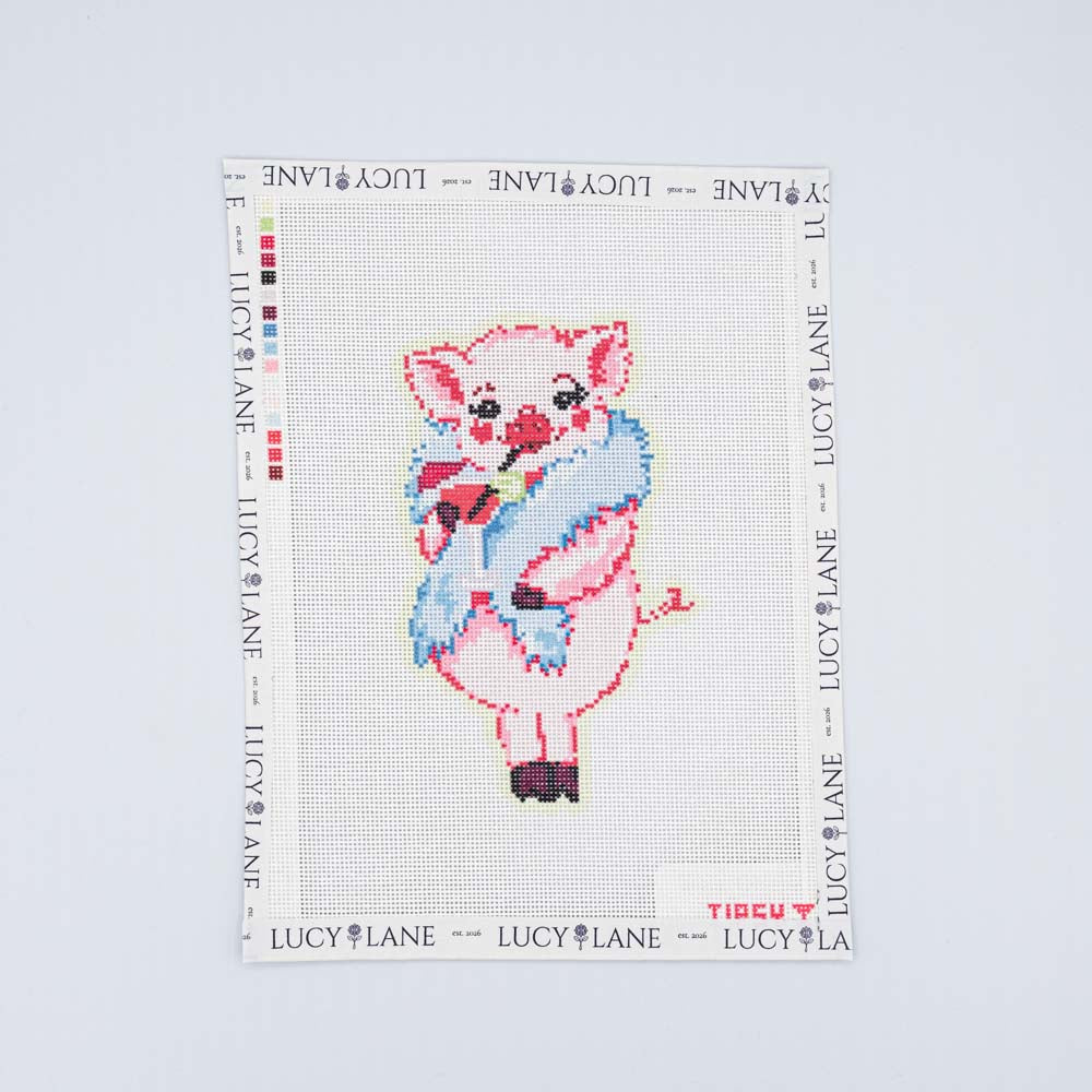 Petunia the Pig Canvas - Threaded & Tipsy