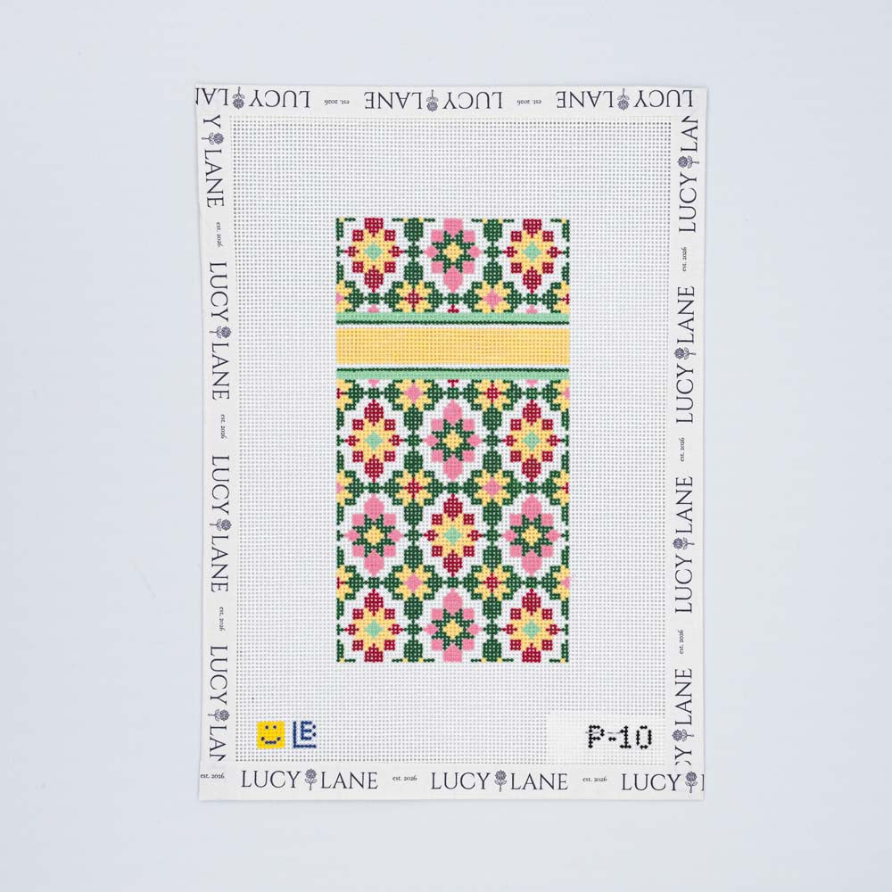 Portuguese Tile 3 x 6 Inch Insert Winter Canvas - Lauren Bloch