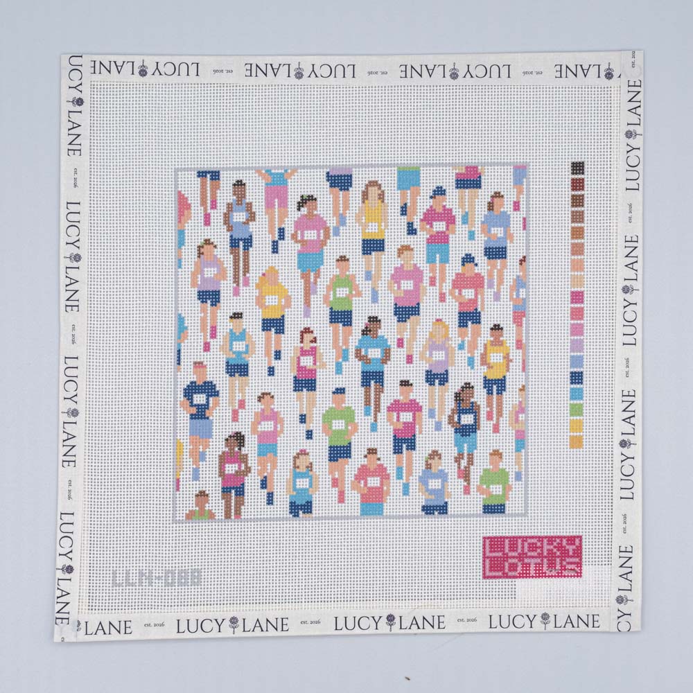 Running Canvas - Lucky Lotus Needlepoint