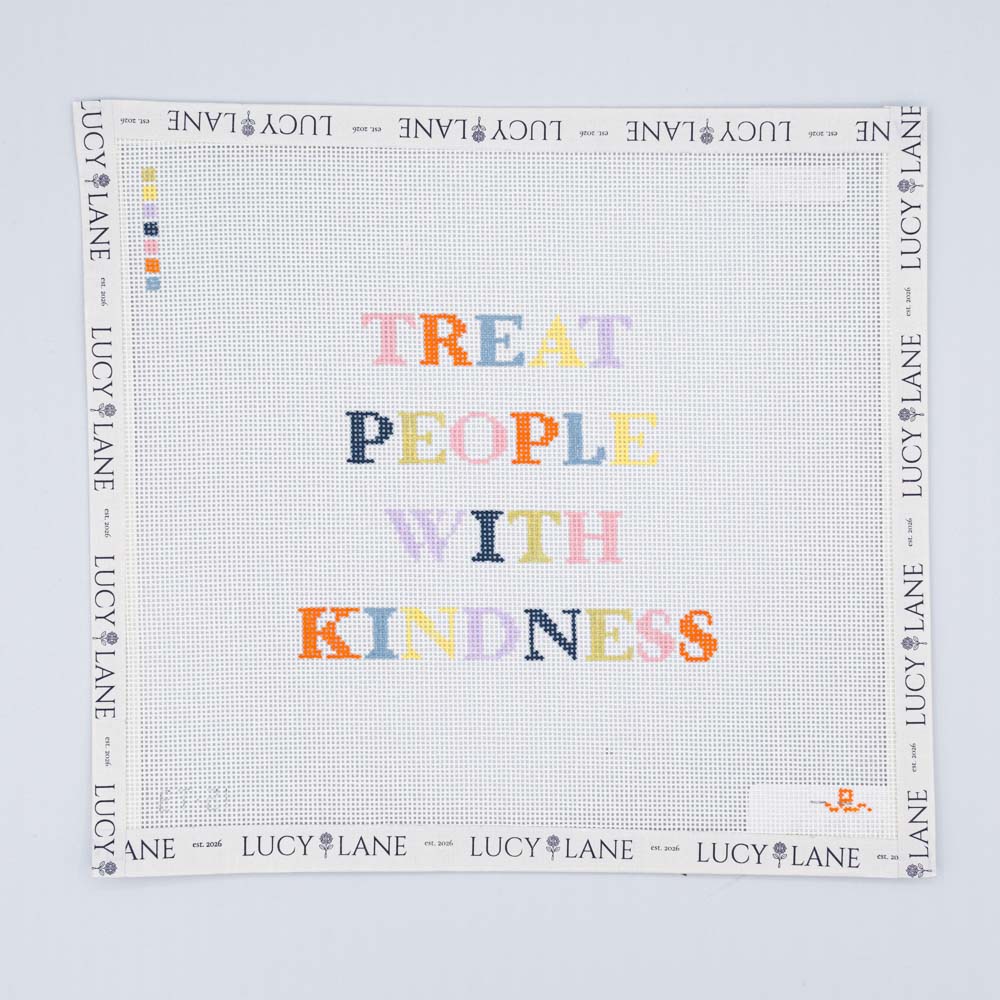 Treat People With Kindness Canvas - Goodpoint Needlepoint