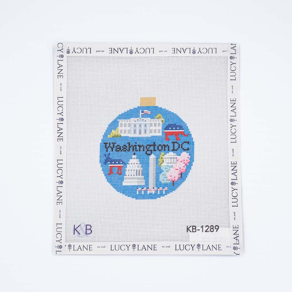 Travel Round Washington DC Canvas - Bradley Needlepoint Company